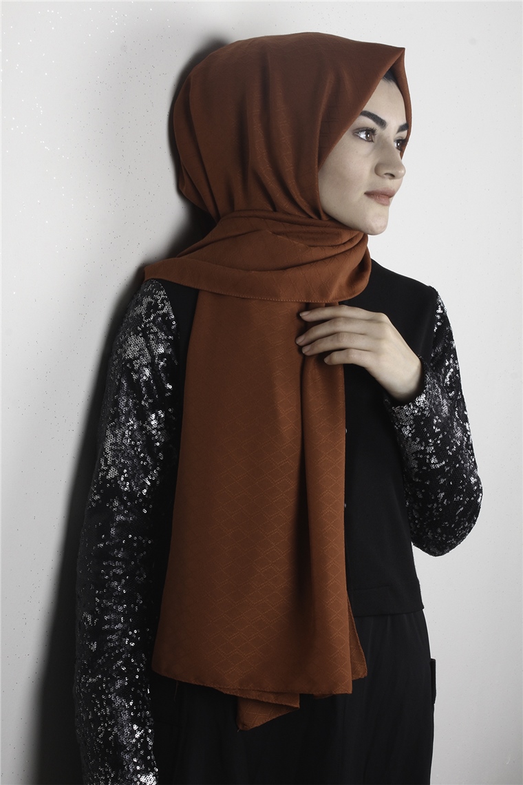 Fresh Coton Şal 1496-2 Kiremit