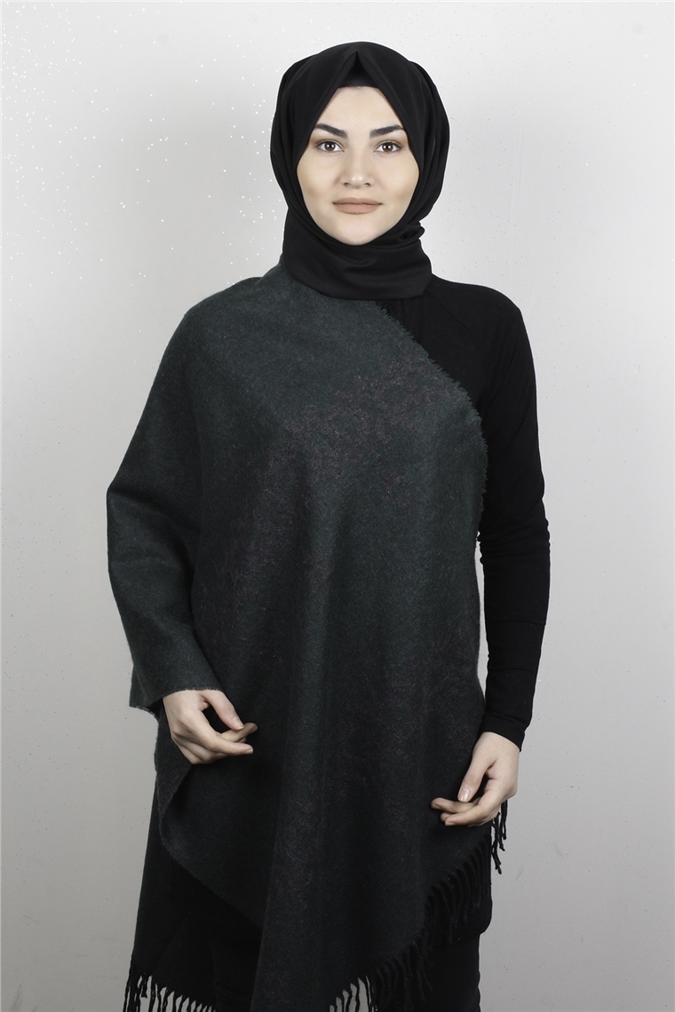 Geniş Omuz Şalı 5220-74 Yeşil