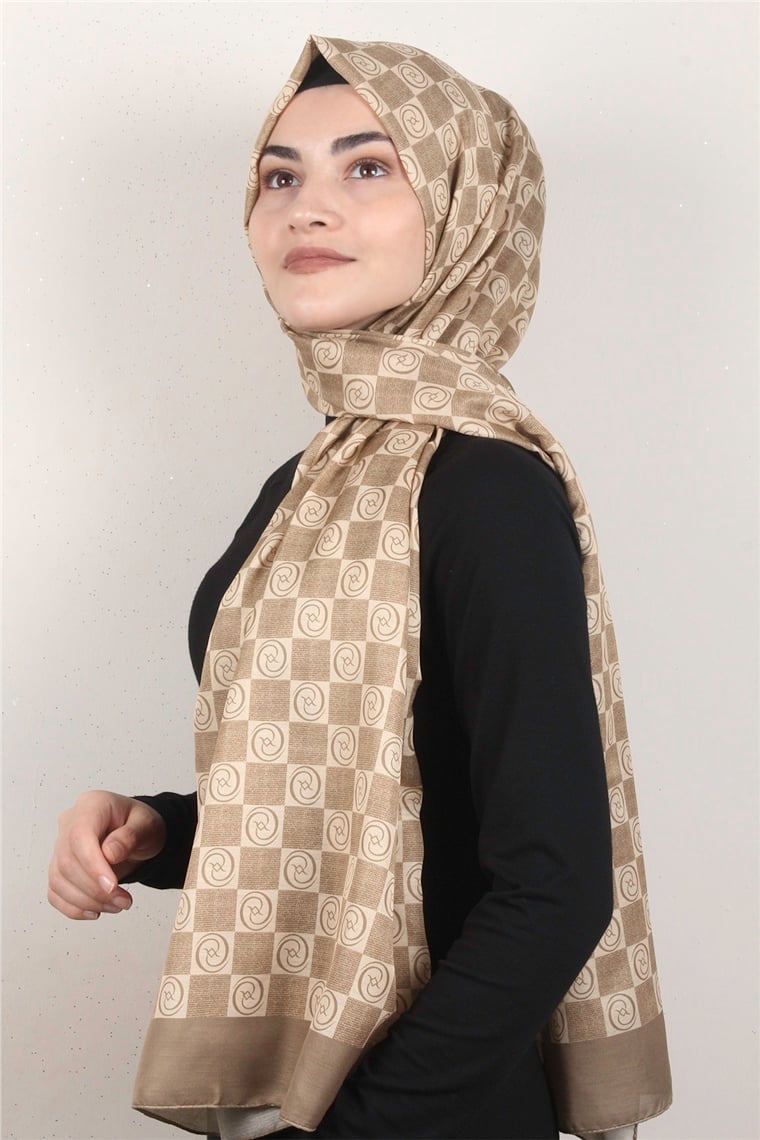 Gloria Soft Şal 2734-1 Dama Sütlü Kahve