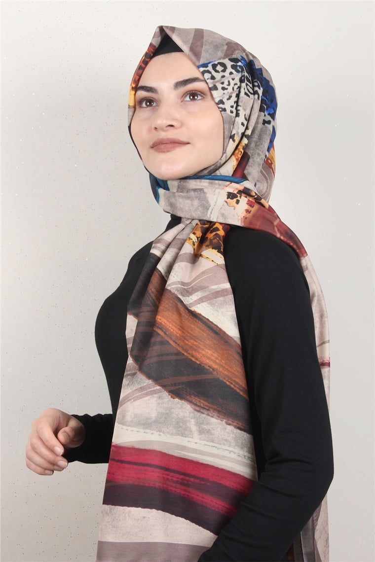 Gloria Soft Şal 2735-3 Miskli Kahve