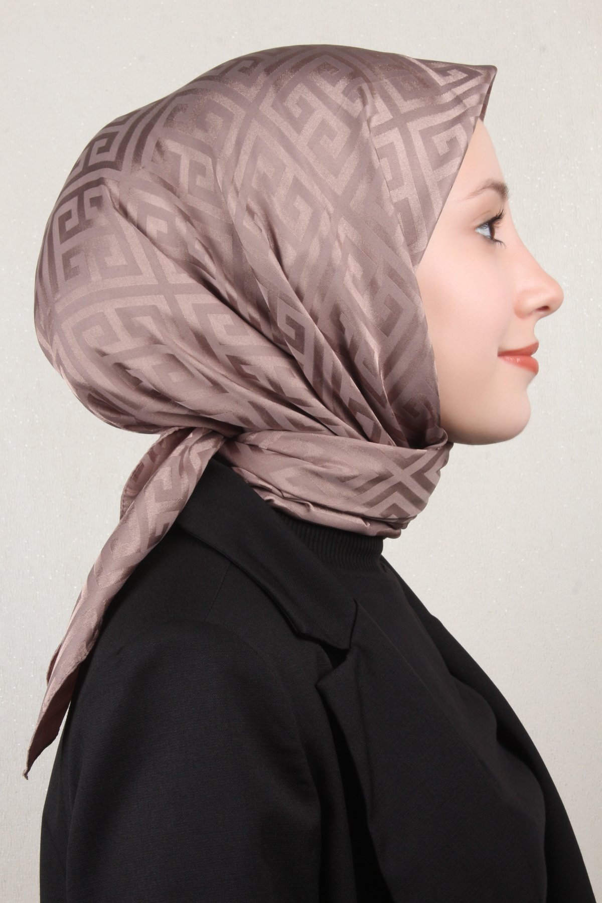 Golden Jakar Eşarp Grift Desen 4118-11 Vizon