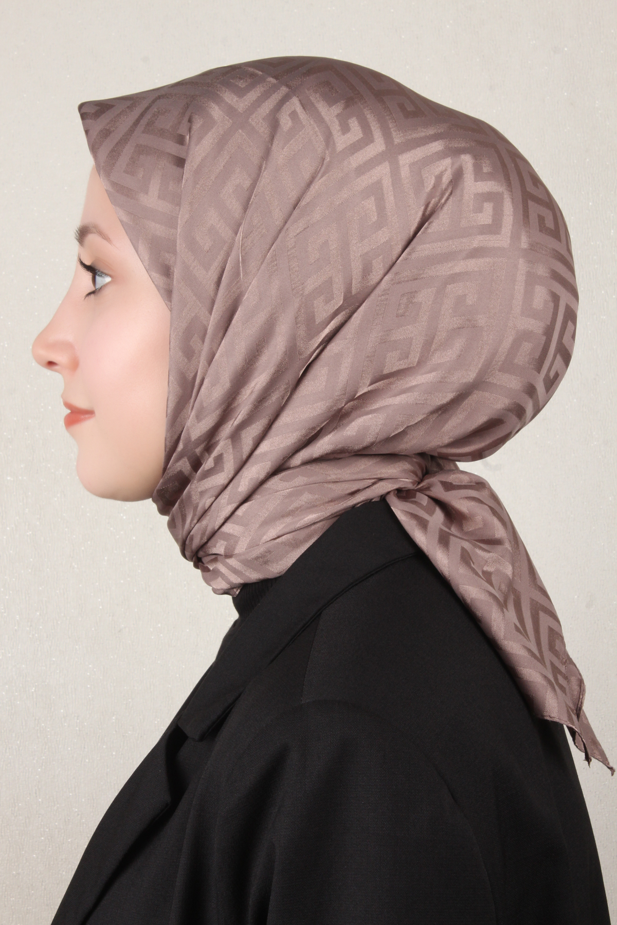 Golden Jakar Eşarp Grift Desen 4118-11 Vizon