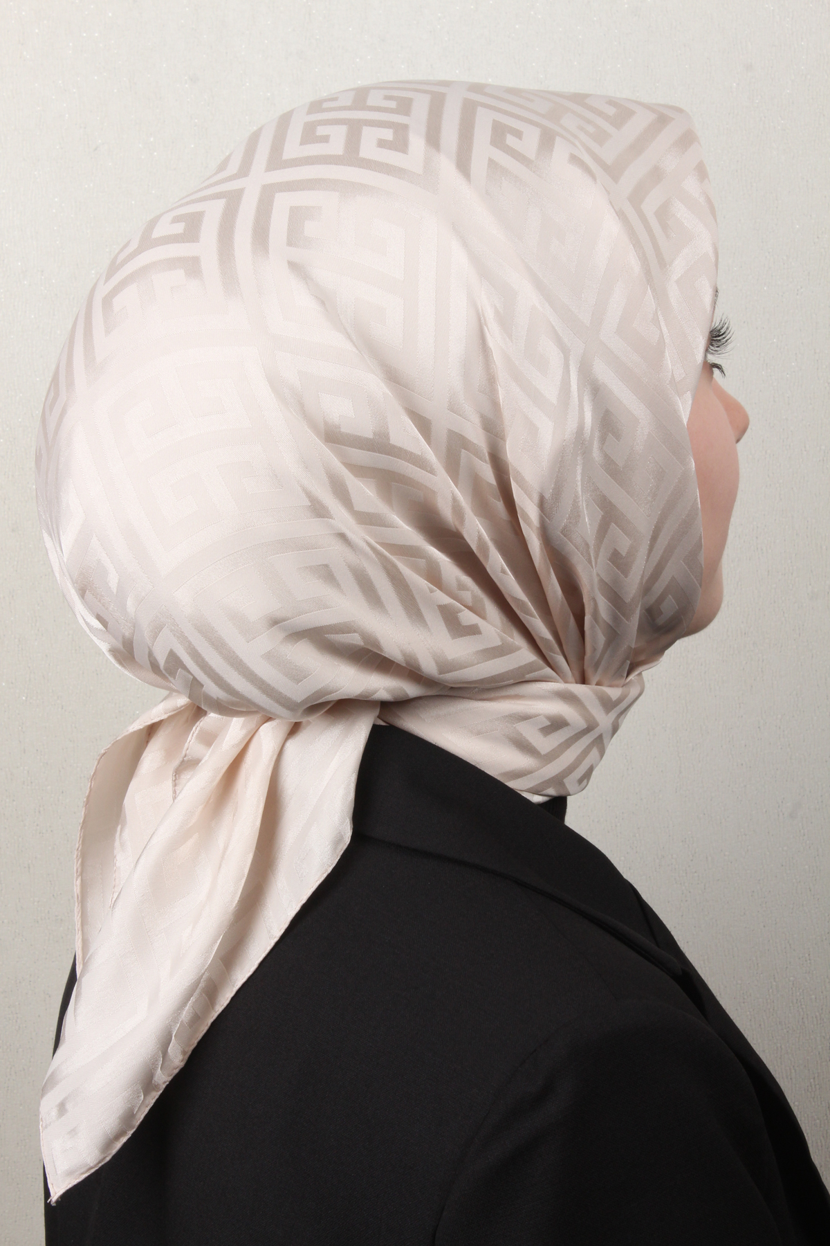 Golden Jakar Eşarp Grift Desen 4118-16 Krem