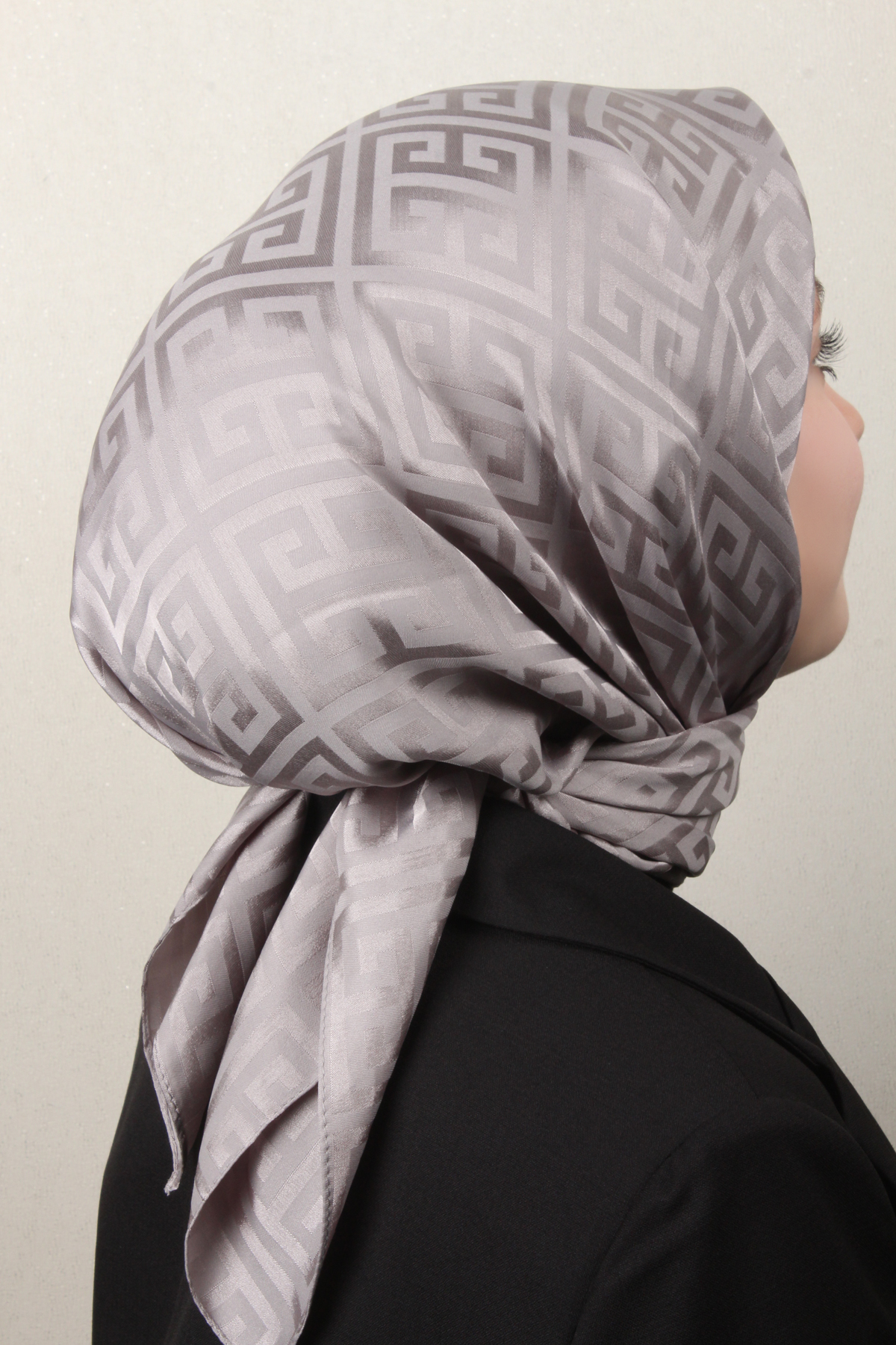 Golden Jakar Eşarp Grift Desen 4118-17 Duman