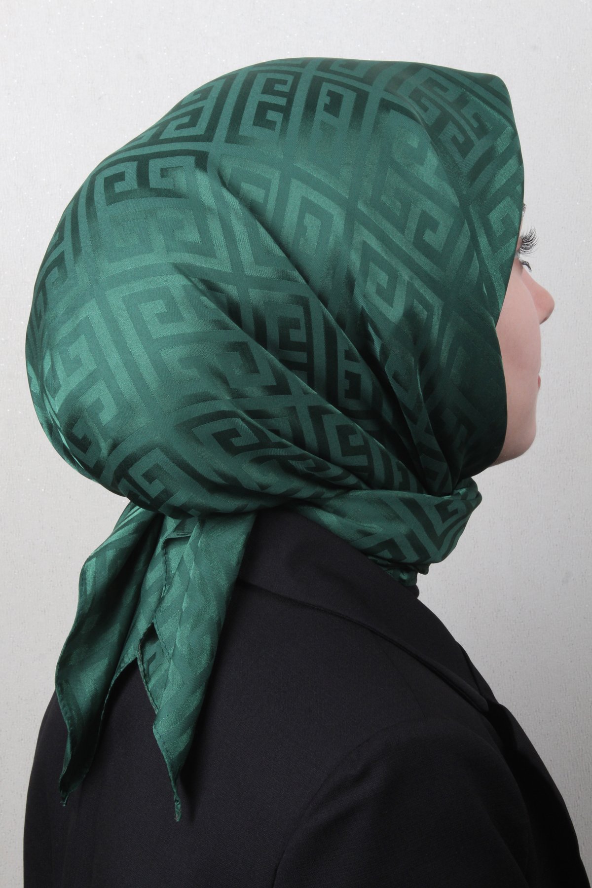 Golden Jakar Eşarp Grift Desen 4118-2 Zümrüt