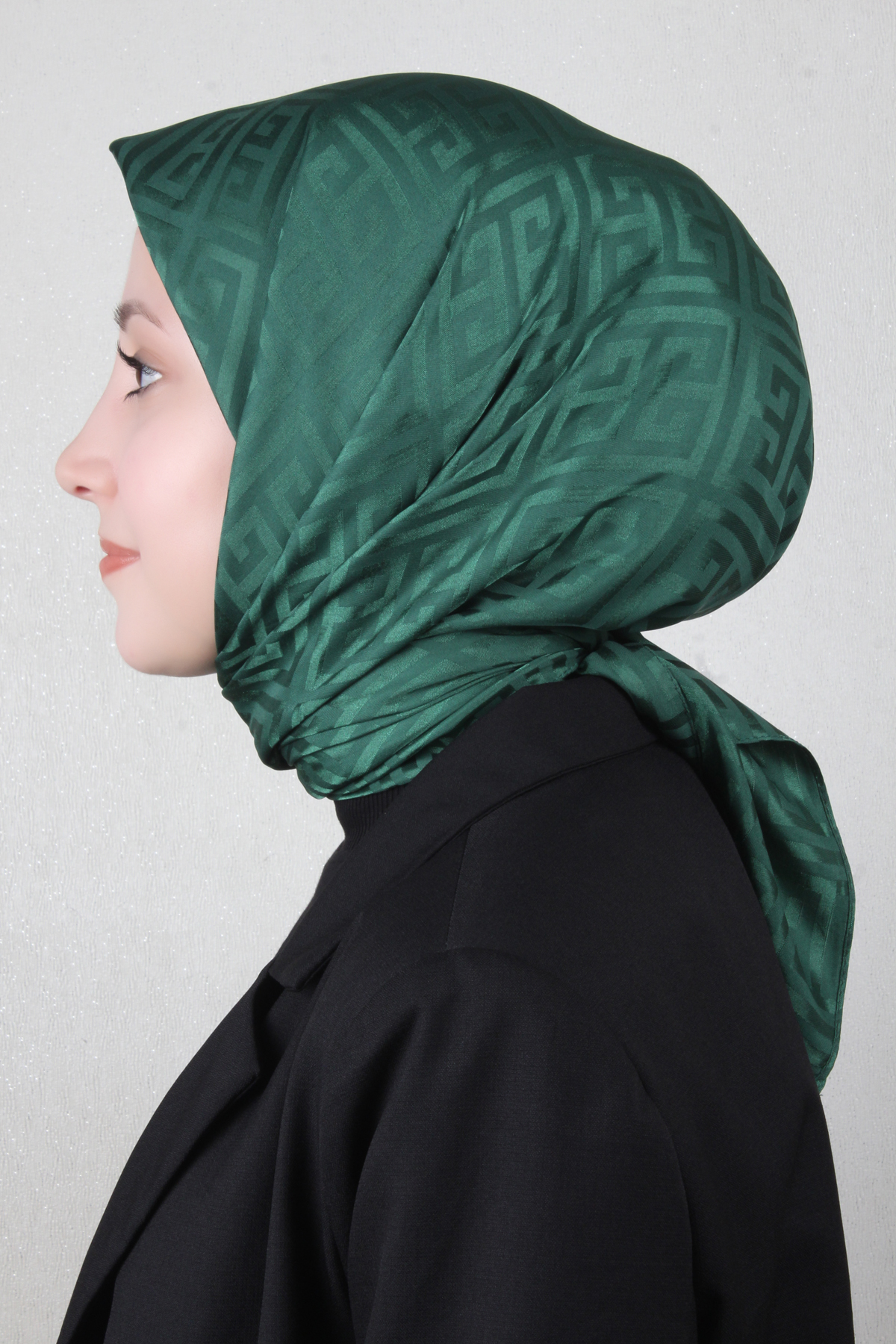 Golden Jakar Eşarp Grift Desen 4118-2 Zümrüt