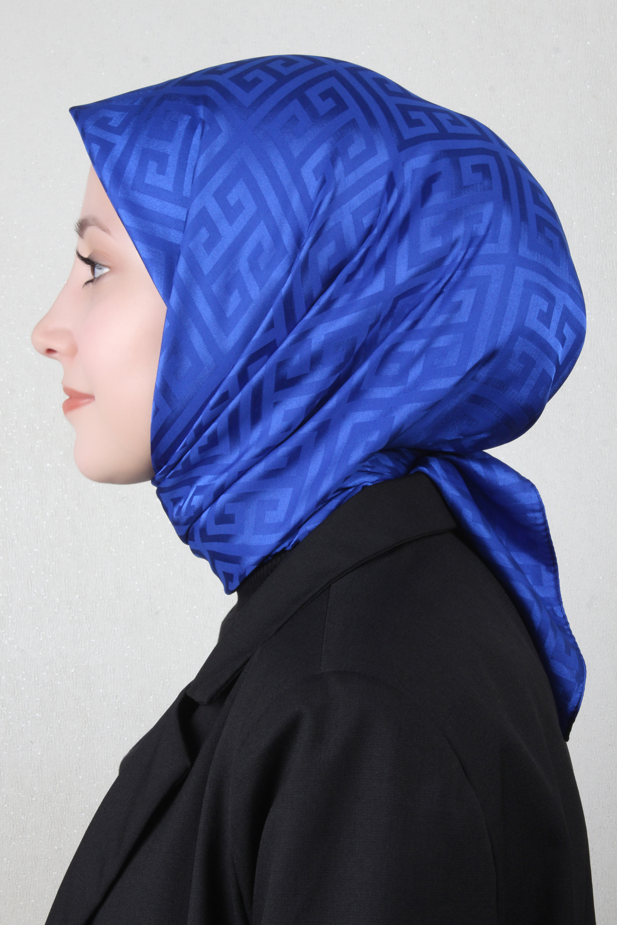 Golden Jakar Eşarp Grift Desen 4118-3 Saks