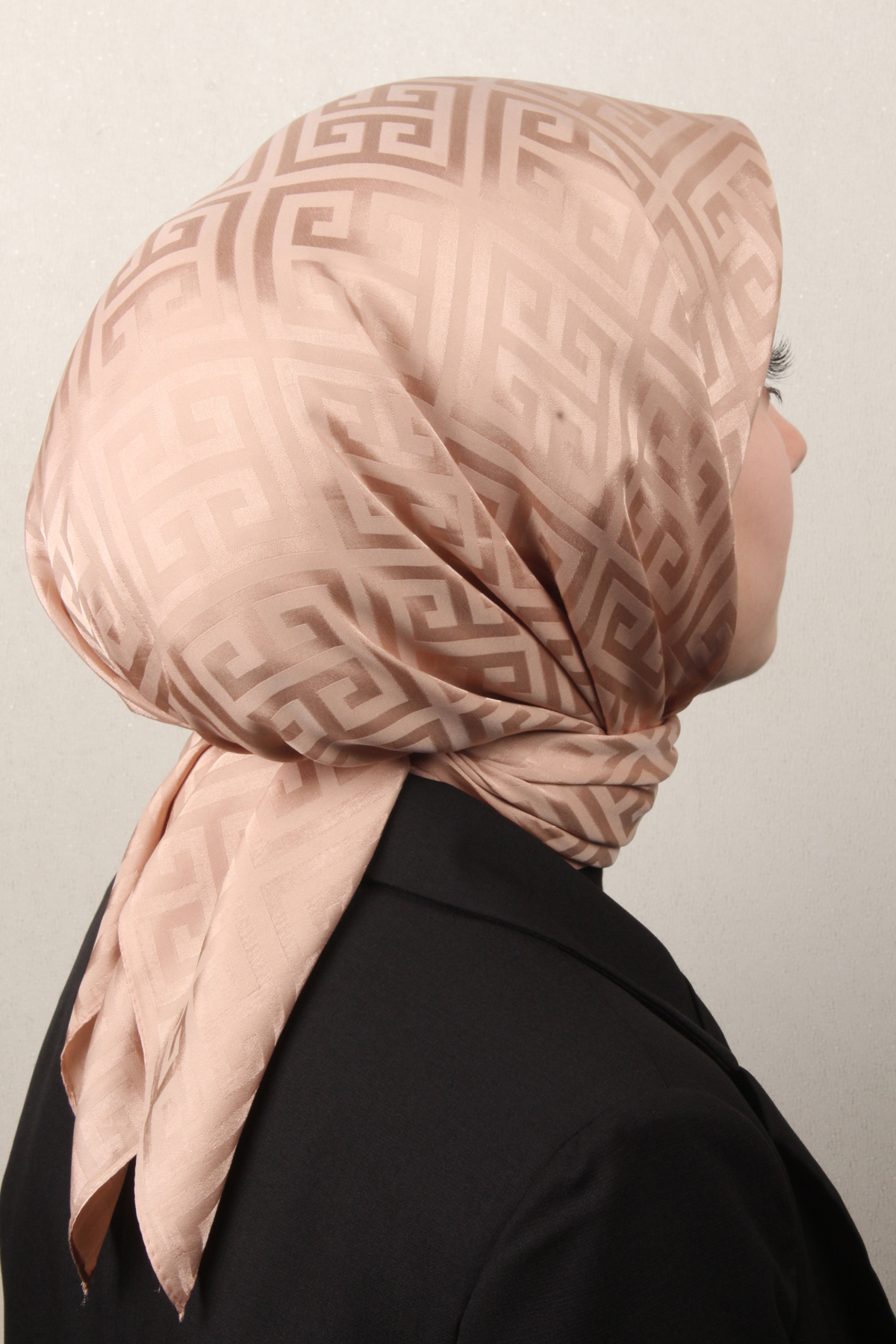 Golden Jakar Eşarp Grift Desen 4118-5 Pudra