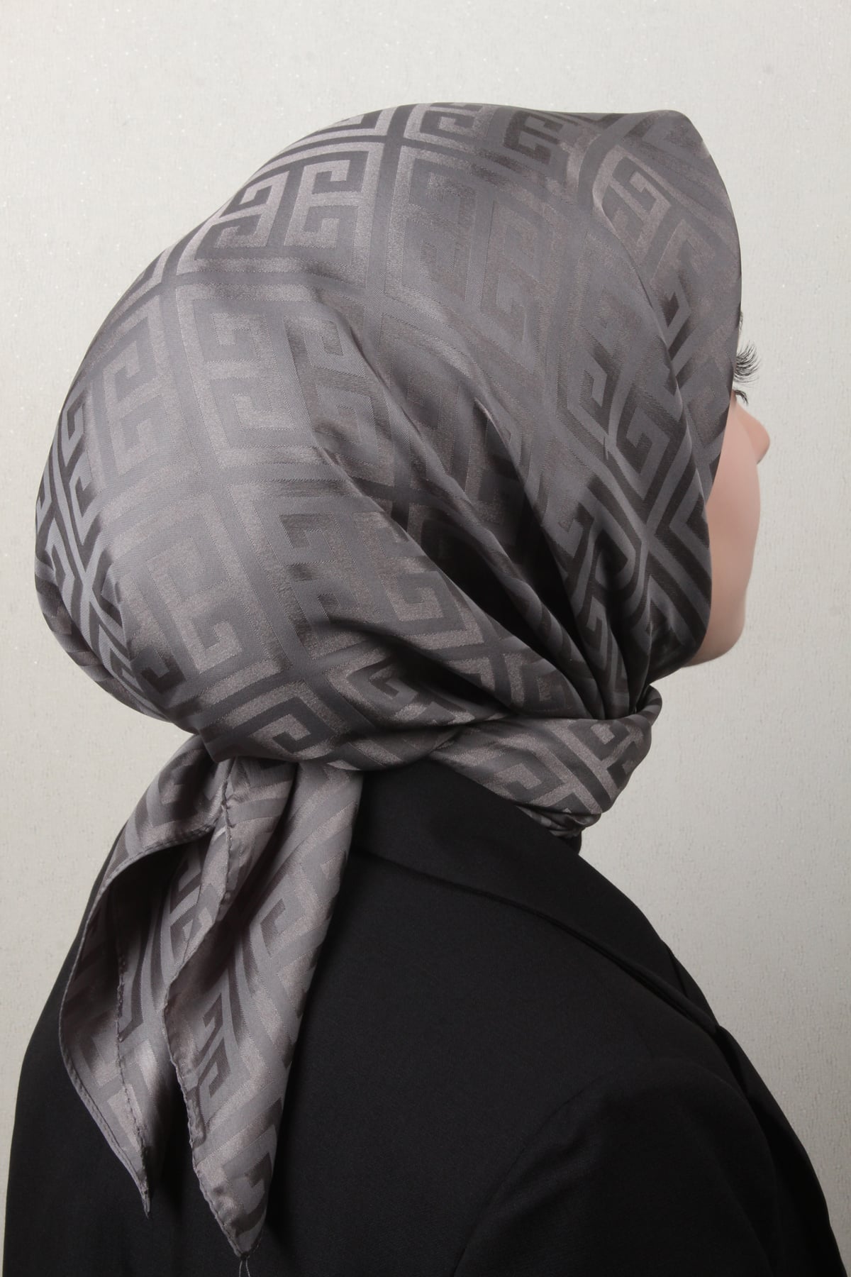 Golden Jakar Eşarp Grift Desen 4118-9 Füme