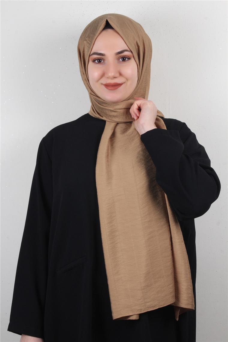 İnce Kareli Şal 2580-44 Bal Köpüğü