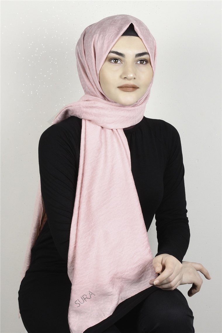 İpekli Lilyum Şal 2559-5 Pudra