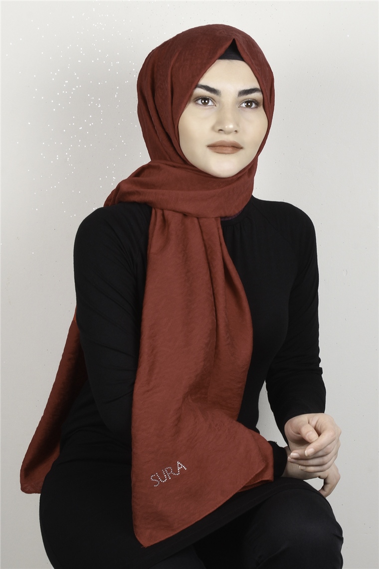 İpekli Lilyum Şal 2559-6 Kırmızı