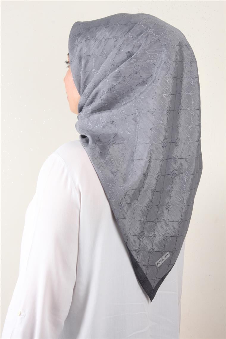 İpeksi Monogram Eşarp 8086-15 Füme