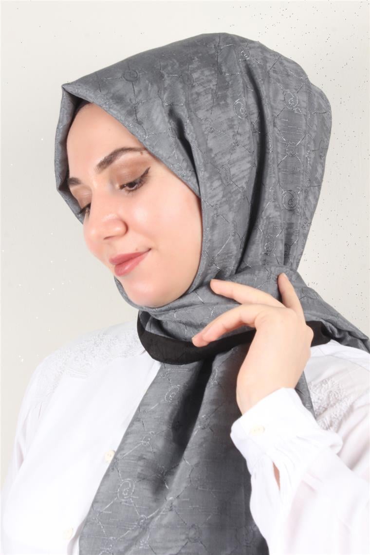 İpeksi Monogram Şal 2753-11 Füme