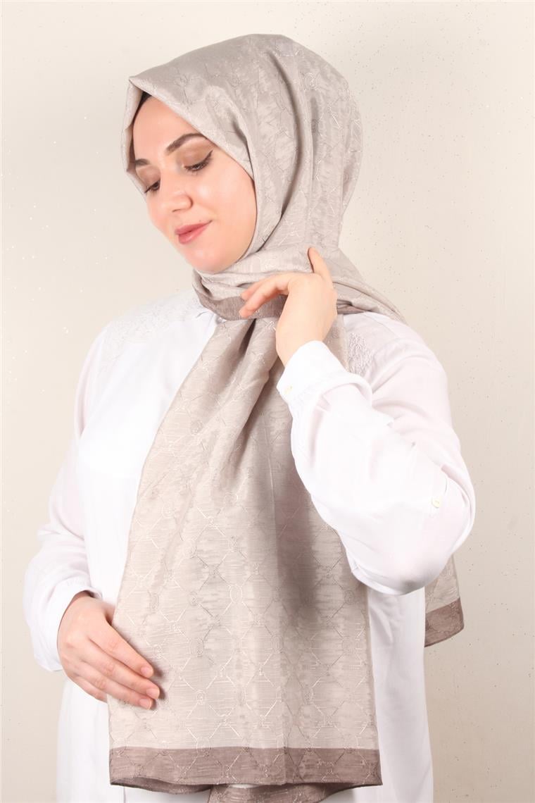 İpeksi Monogram Şal 2753-13 Taş