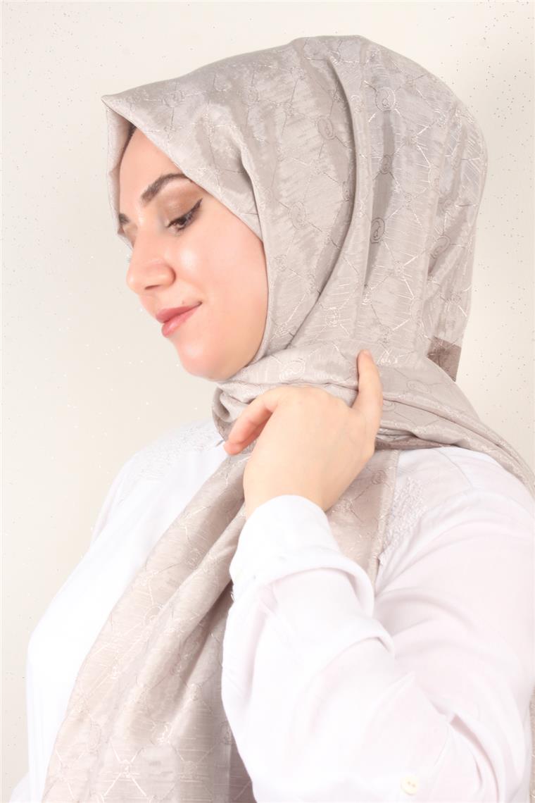 İpeksi Monogram Şal 2753-13 Taş