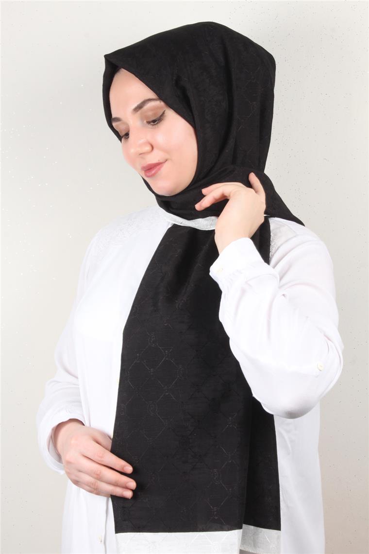 İpeksi Monogram Şal 2753-5 Siyah