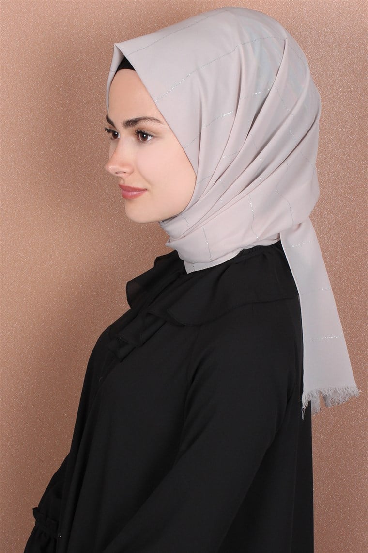 Işılay Şifon Şal 1457-6 Taş