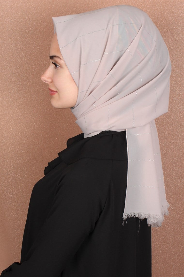 Işılay Şifon Şal 1457-6 Taş