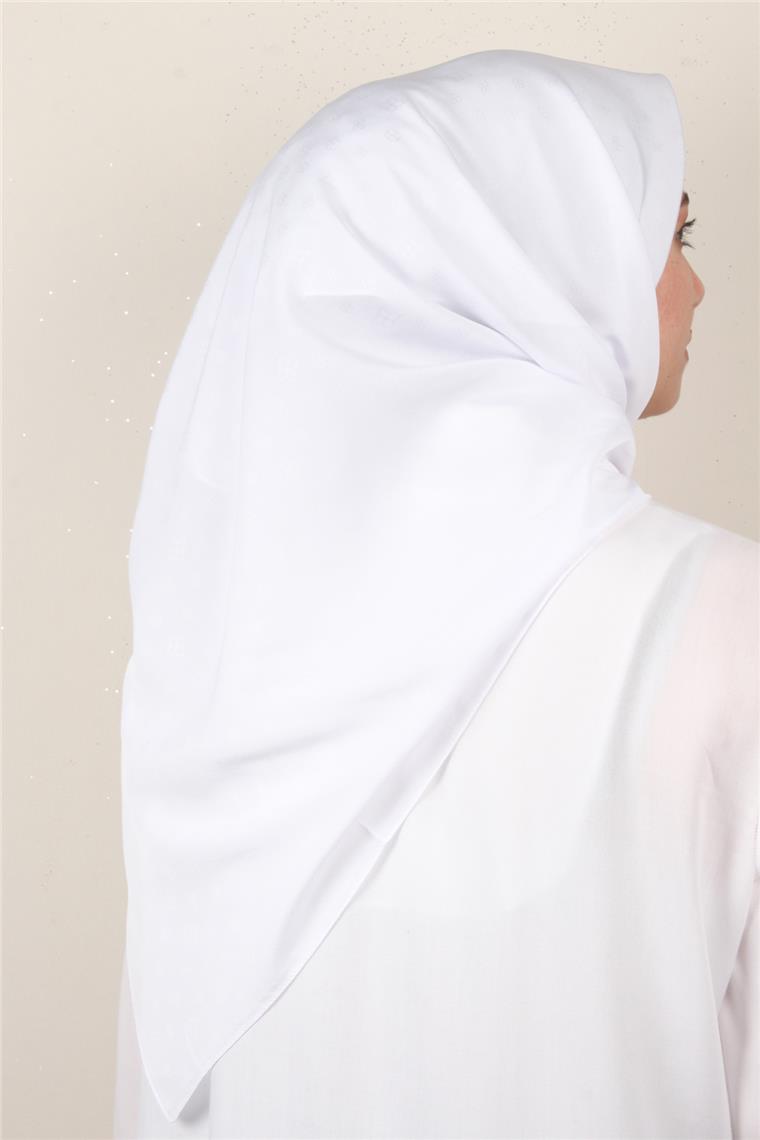 Jakarlı Icon Eşarp 2757-12 Beyaz 