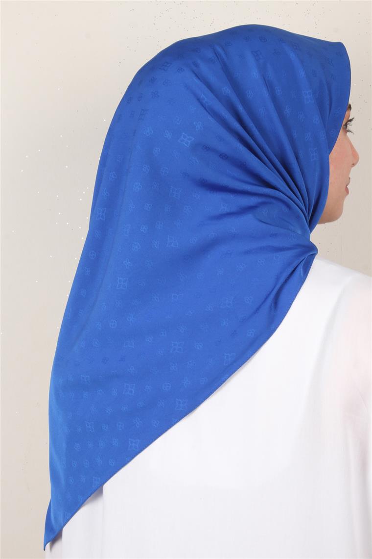 Jakarlı Icon Eşarp 2757-13 Saks Mavisi