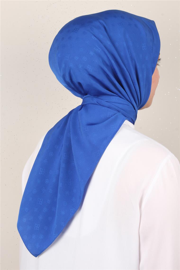 Jakarlı Icon Eşarp 2757-13 Saks Mavisi