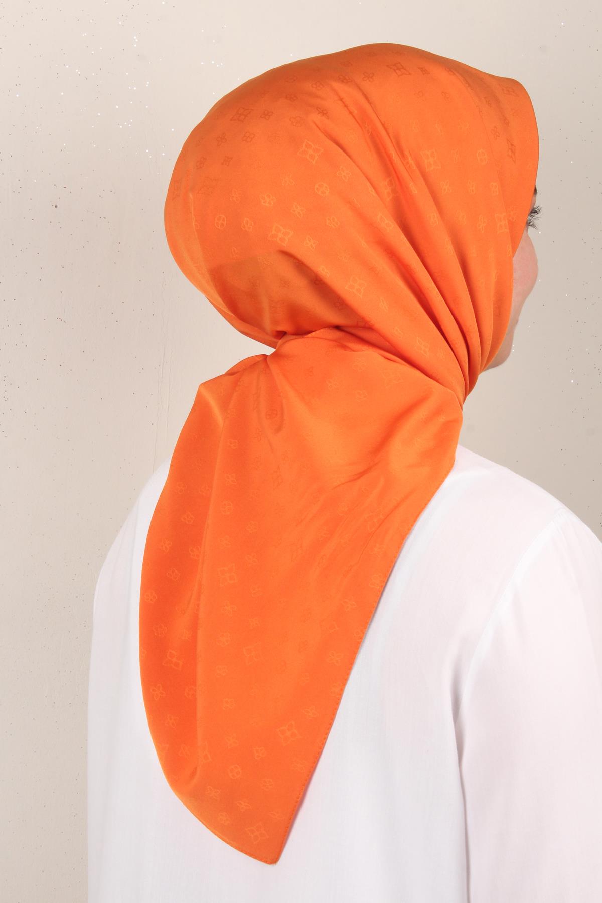 Jakarlı Icon Eşarp 2757-17 Turuncu