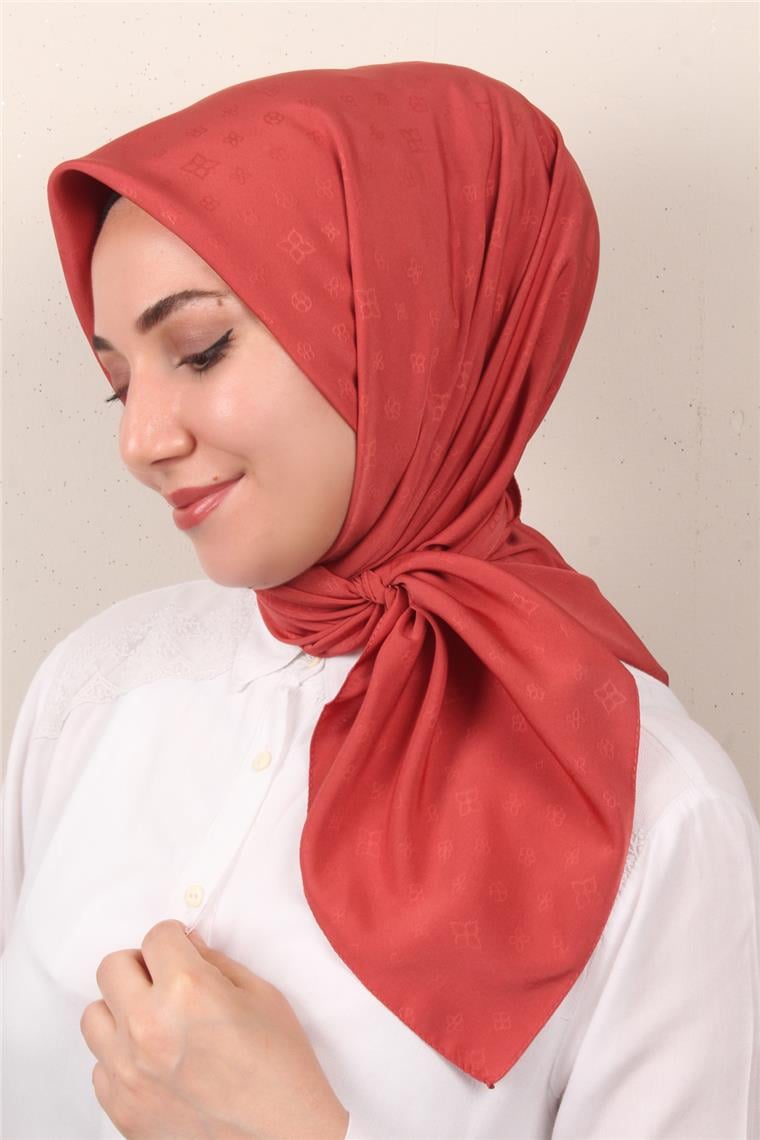 Jakarlı Icon Eşarp 2757-5 Kızıl Toprak