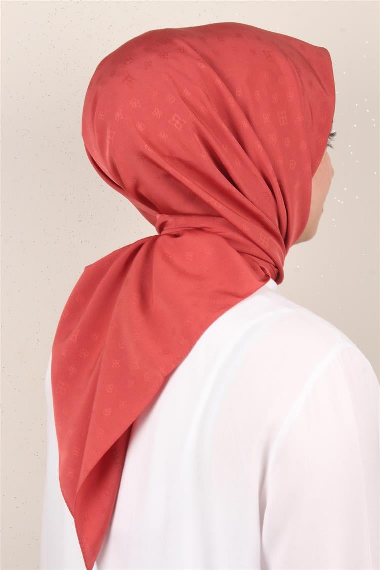 Jakarlı Icon Eşarp 2757-5 Kızıl Toprak