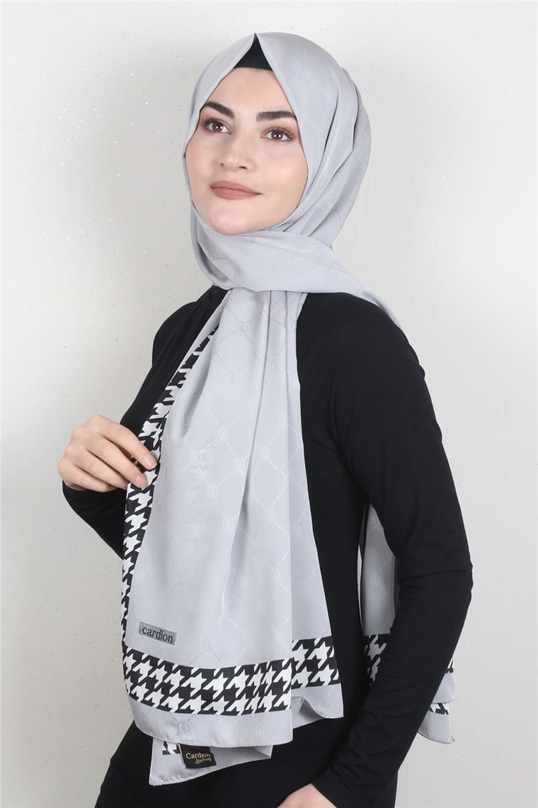 Jakarlı Icon Şal 1359-8 Gri