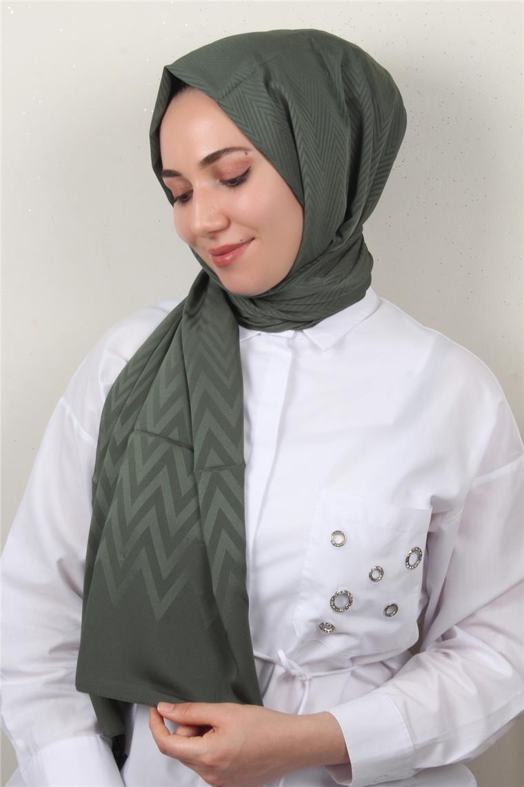 Jakarlı İcon Şal 3101-10 Haki