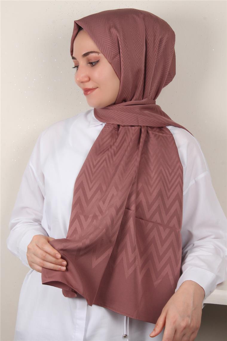 Jakarlı İcon Şal 3101-12 Gül Kurusu