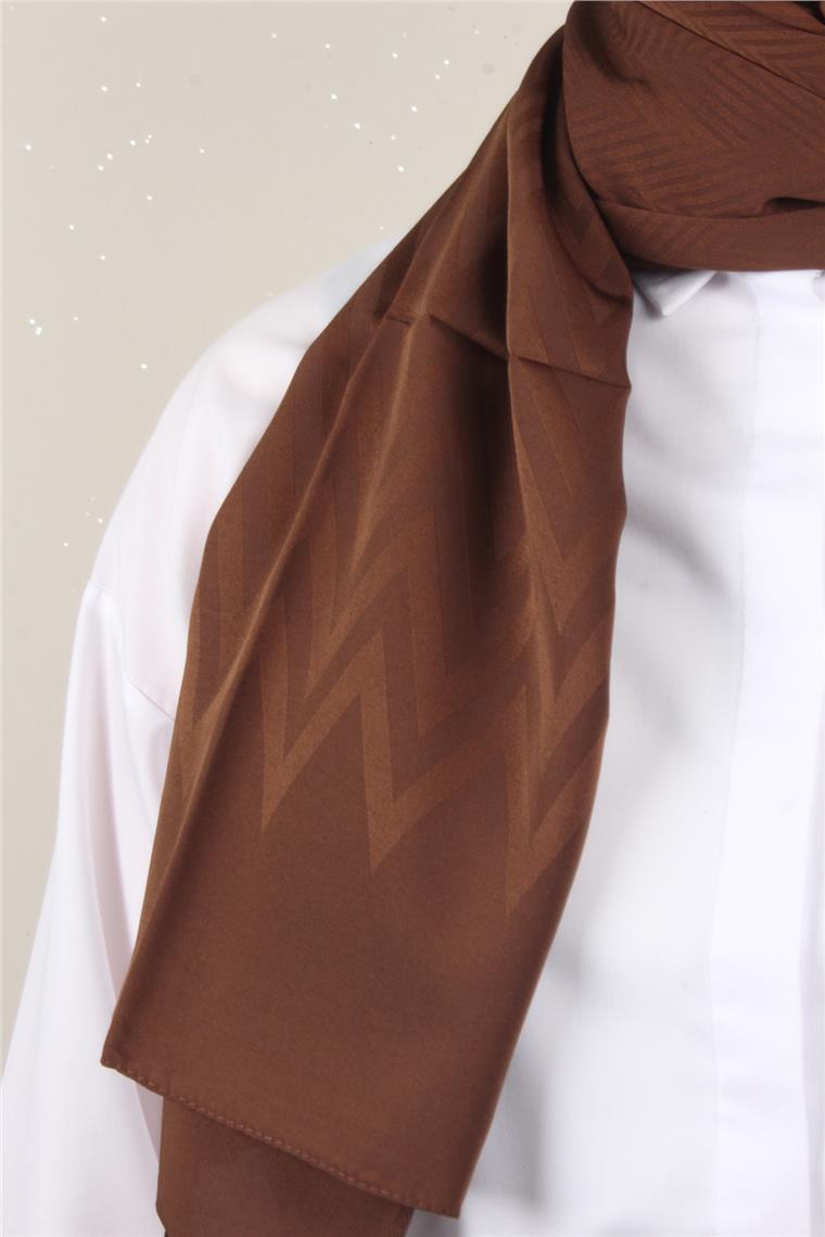 Jakarlı İcon Şal 3101-19 Kahverengi