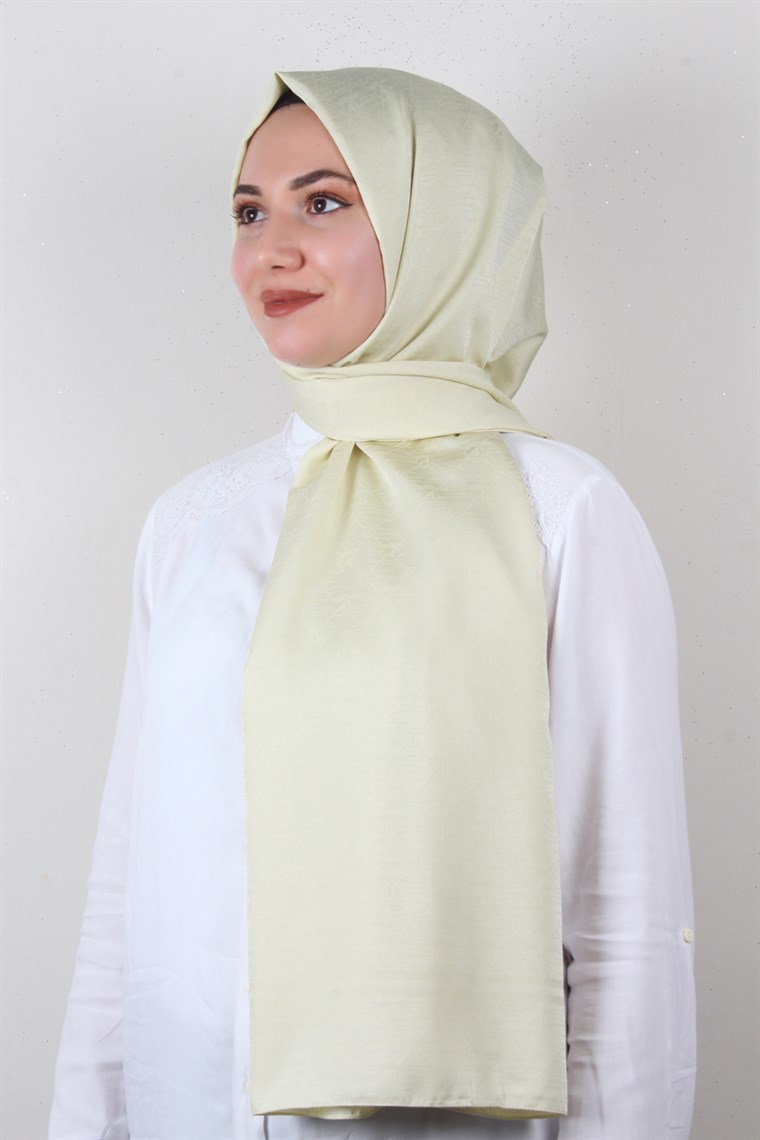 Jakarlı İpeksi Şal 8084-5 Fil dişi