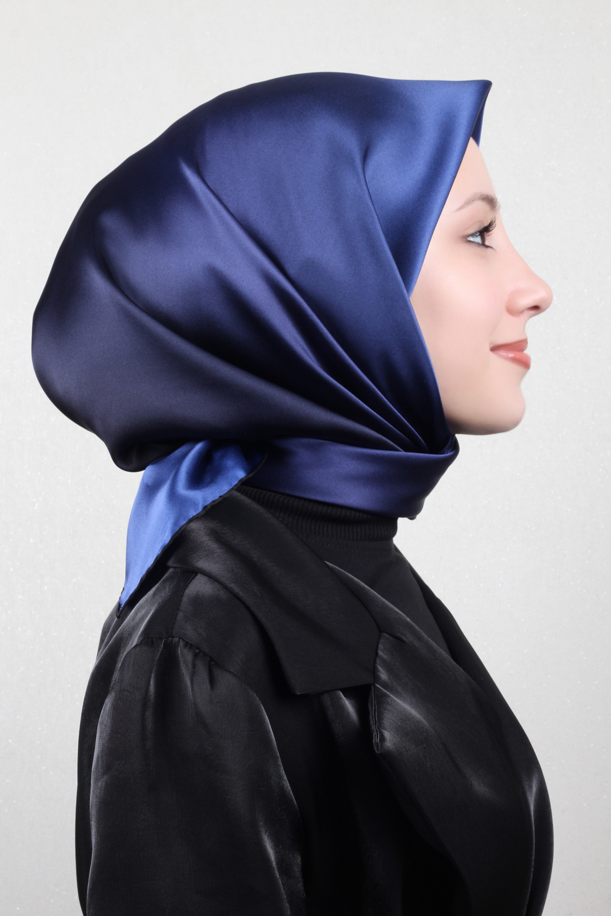 Joyas Degrade İpek Eşarp 4141-2 Gece Mavisi