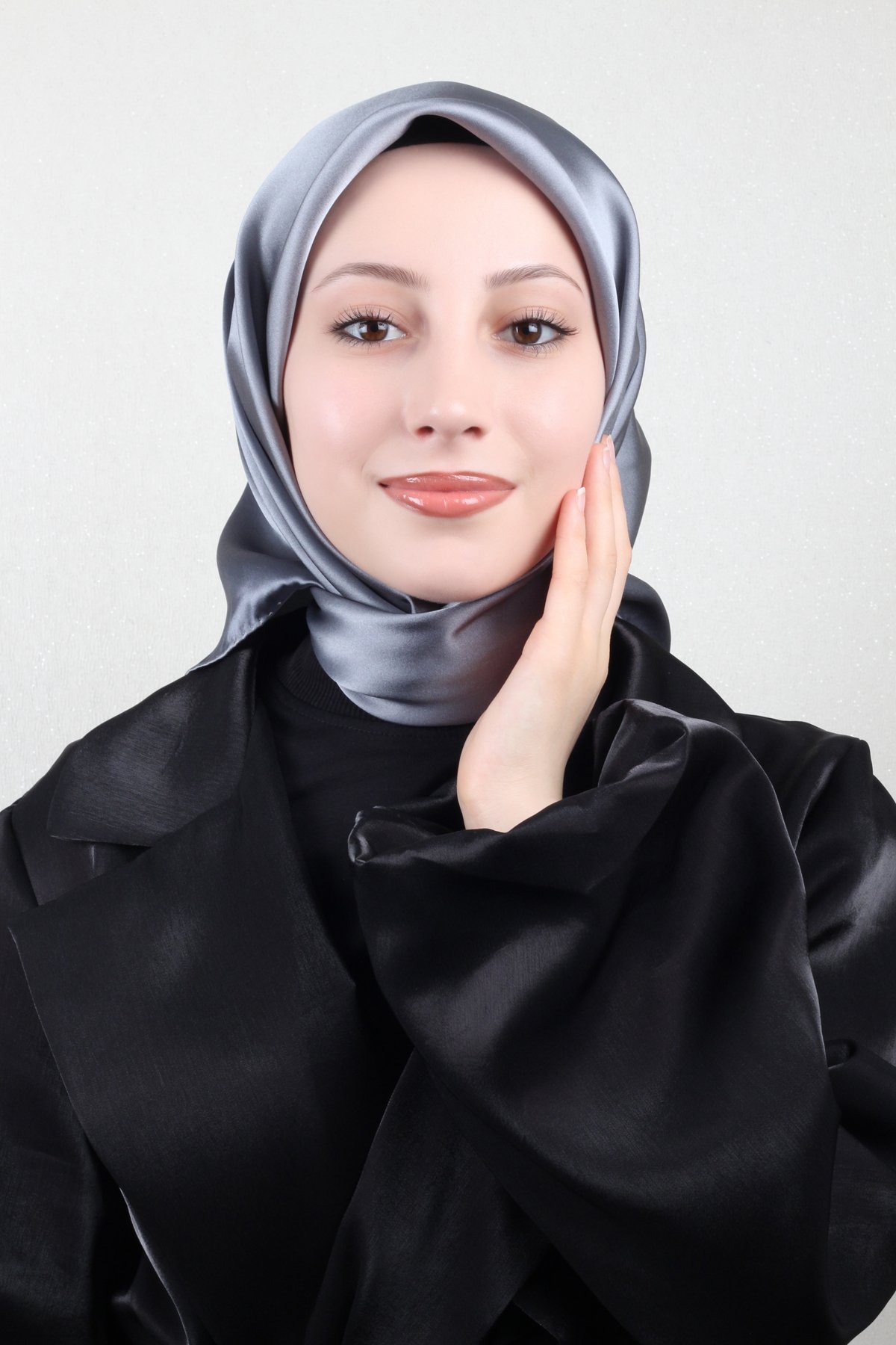 Joyas Degrade İpek Eşarp 4141-4 Gümüş