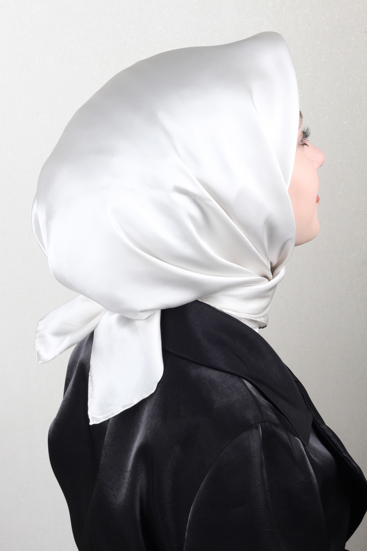 Joyas Düz İpek Eşarp 4142-13 Kırık Beyaz