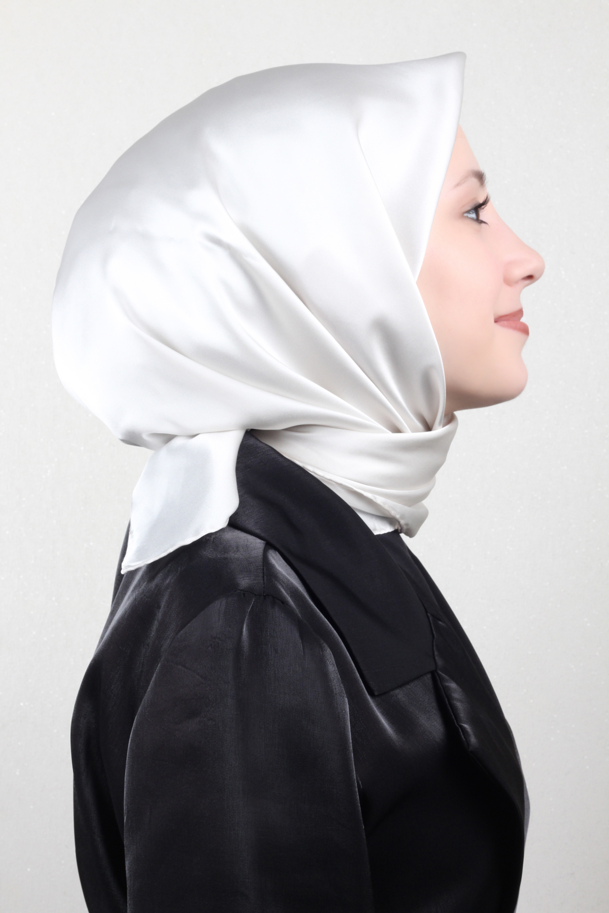 Joyas Düz İpek Eşarp 4142-13 Kırık Beyaz