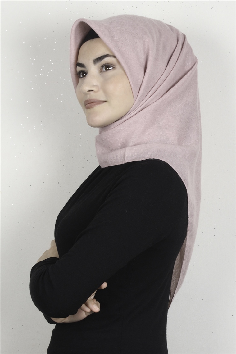 Keten Pamuklu Eşarp 3395-10 Pudra