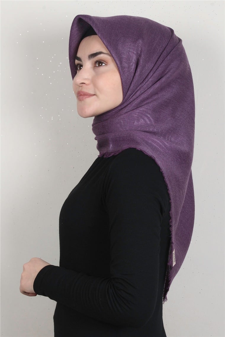 Kışlık Yün Eşarp 1196-3 Mor