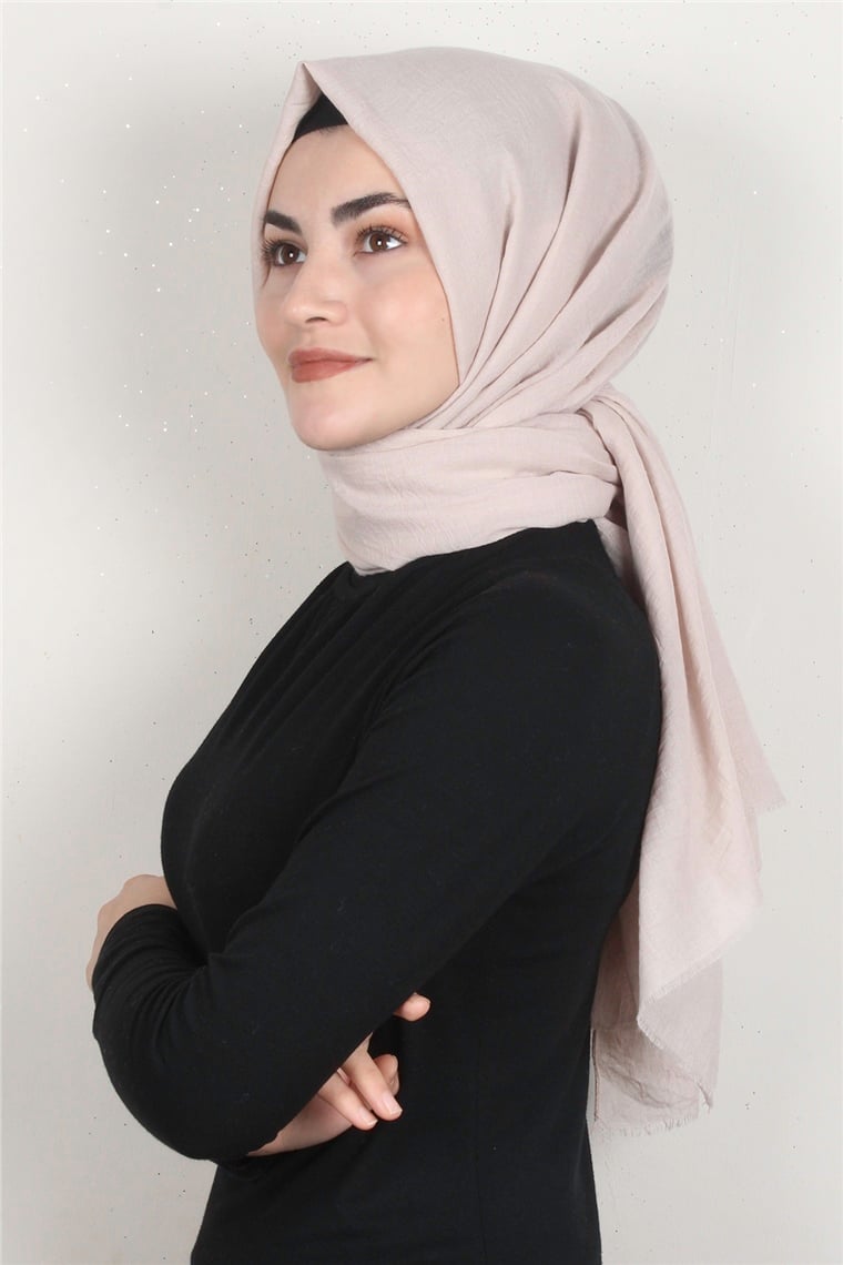Kraşlı Pamuk Şal 2723-19 Bej