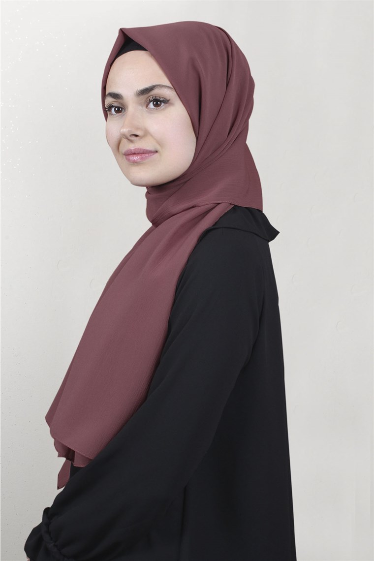 Krep Şal 1449-10 Gül Kurusu