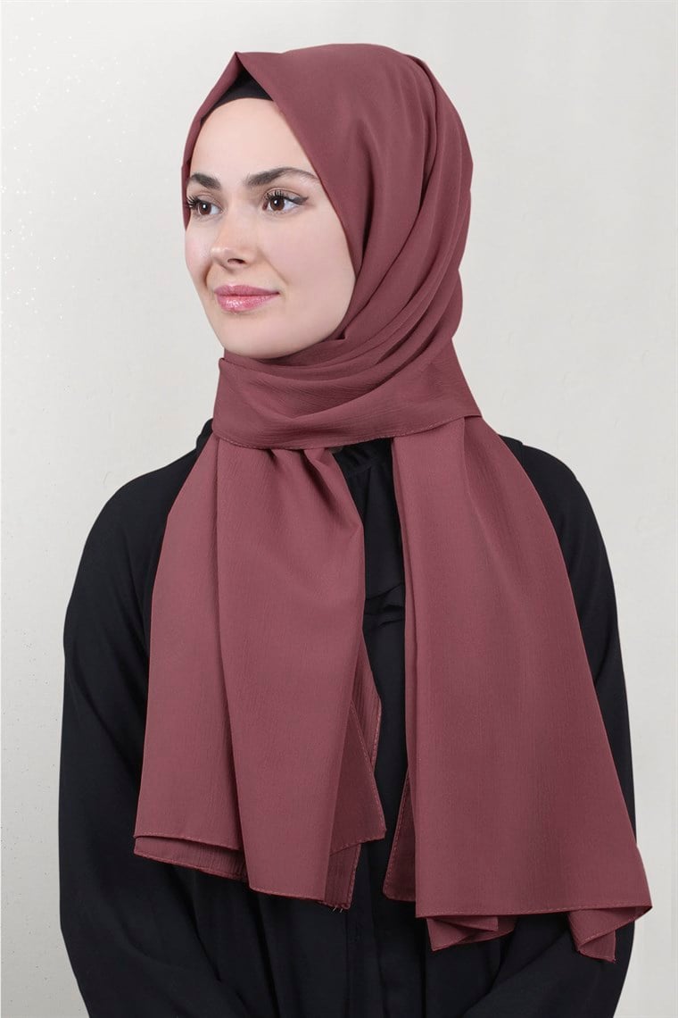 Krep Şal 1449-10 Gül Kurusu