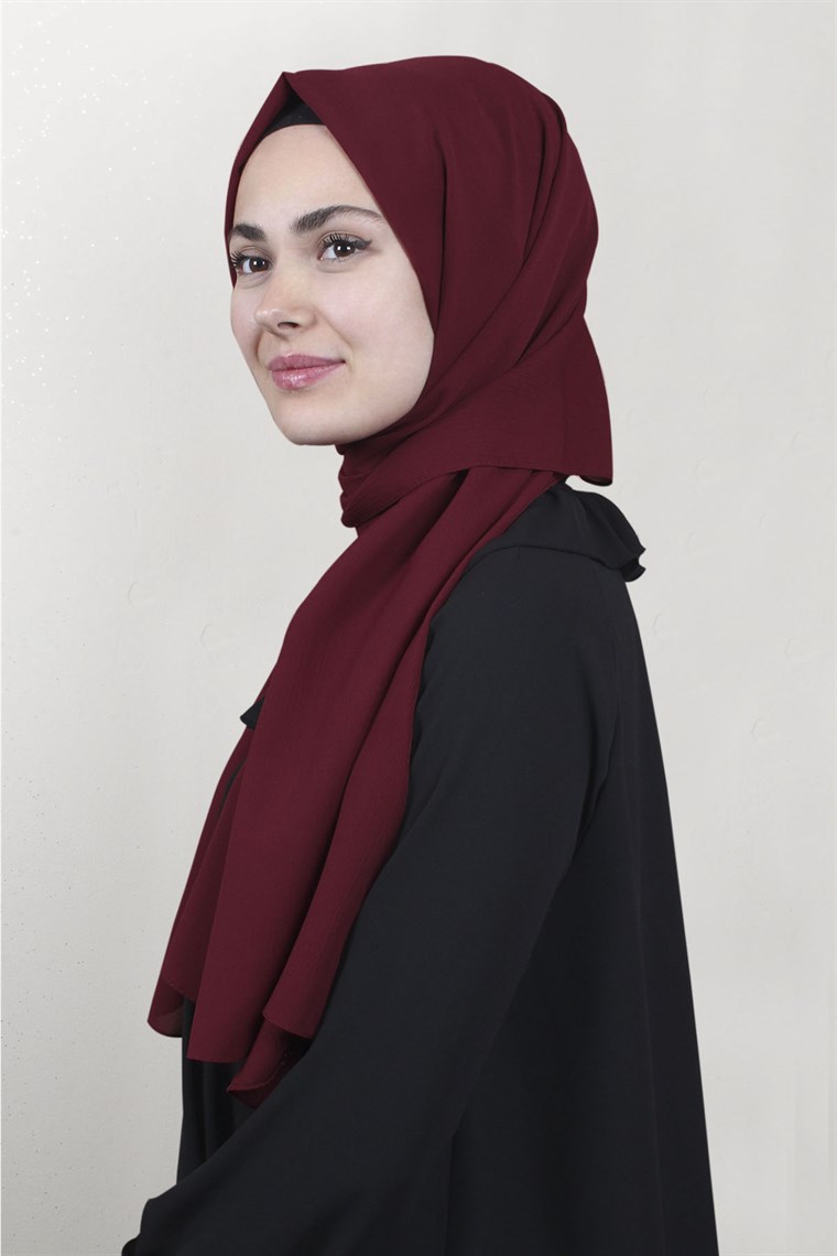 Krep Şal 1449-2 Kırmızı