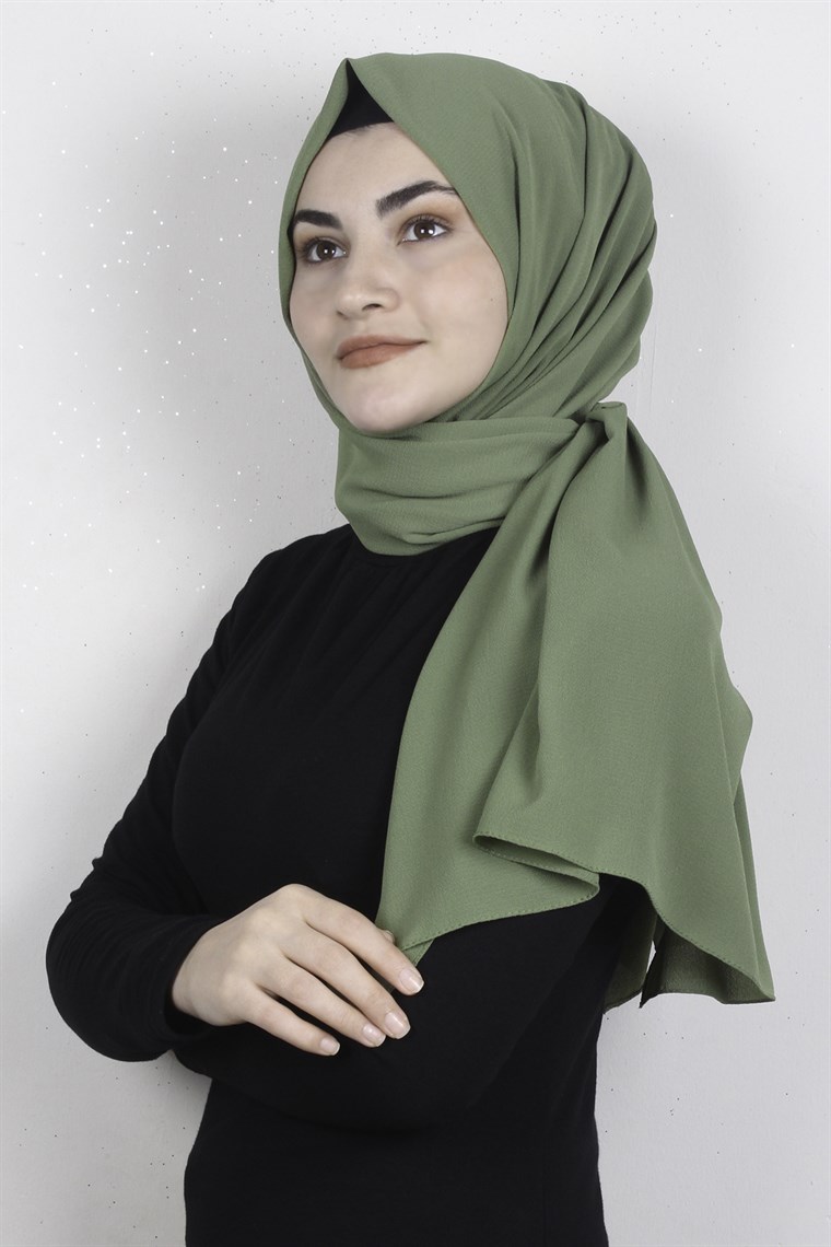Kumlu Medine İpeği Şal 1362-10 Haki