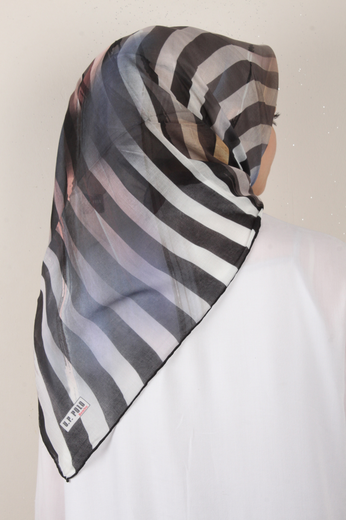 Lavina Fresh Eşarp 2771-2 Siyah-Pembe