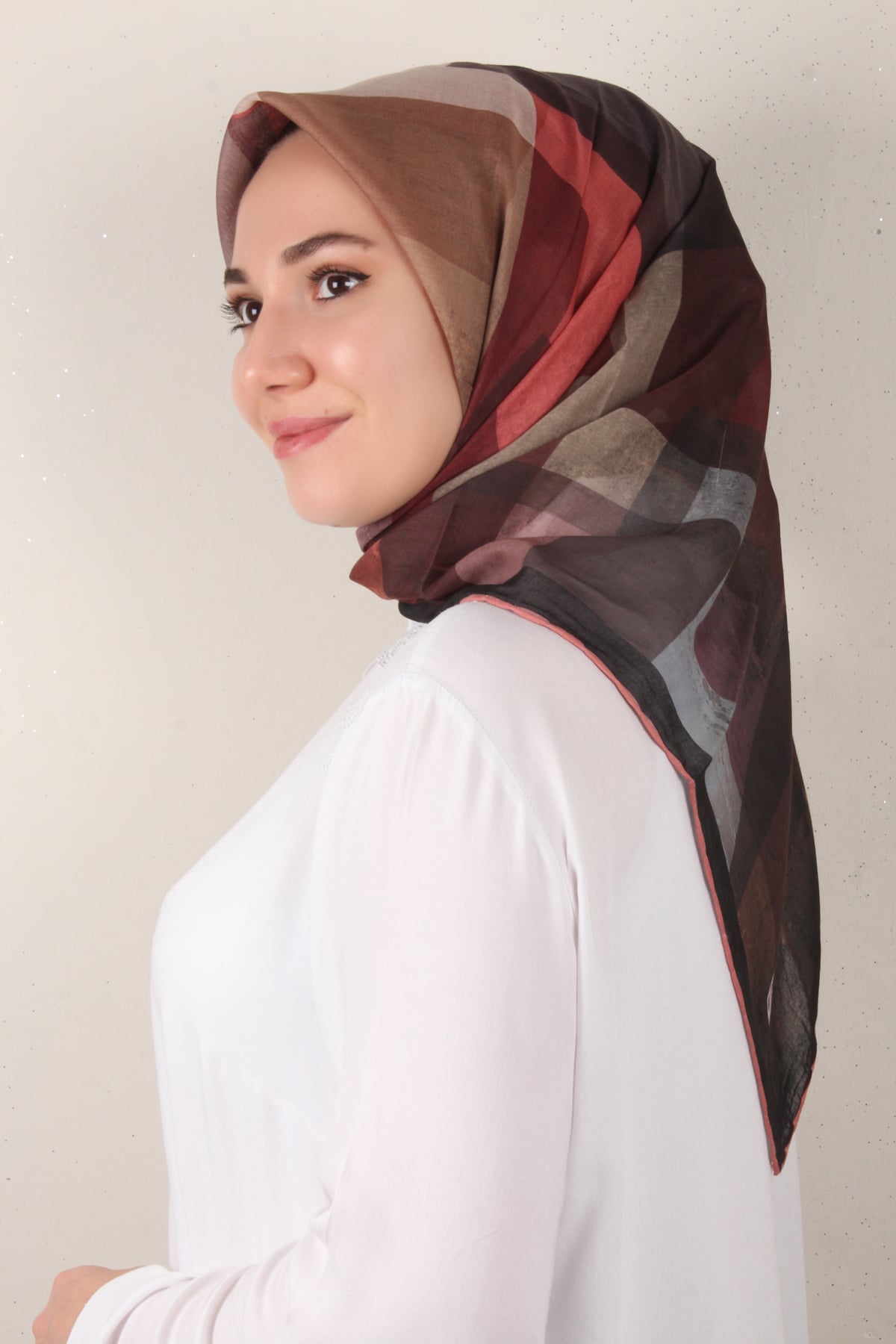 Lavina Fresh Eşarp 2772-5 Siyah-Pembe