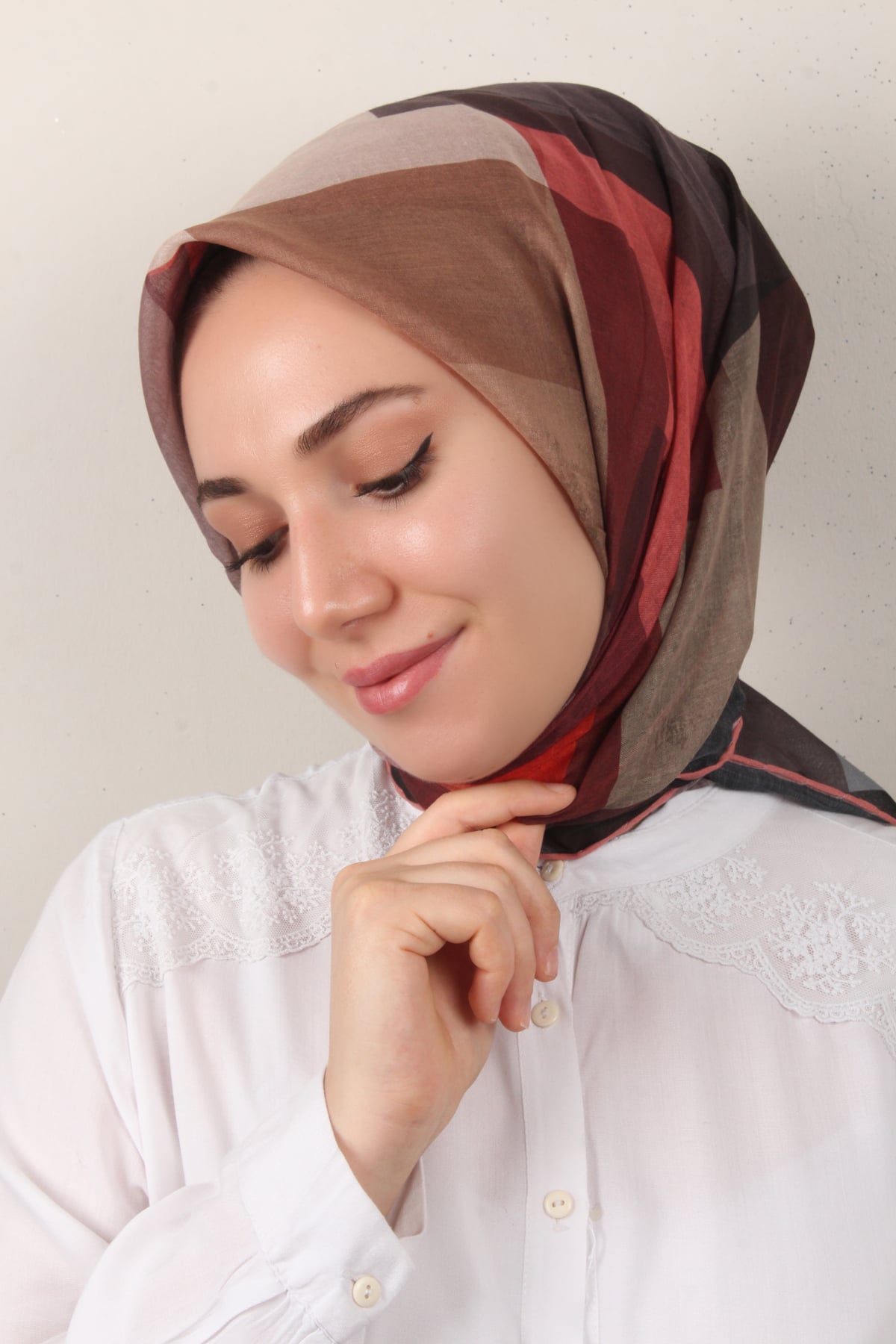 Lavina Fresh Eşarp 2772-5 Siyah-Pembe