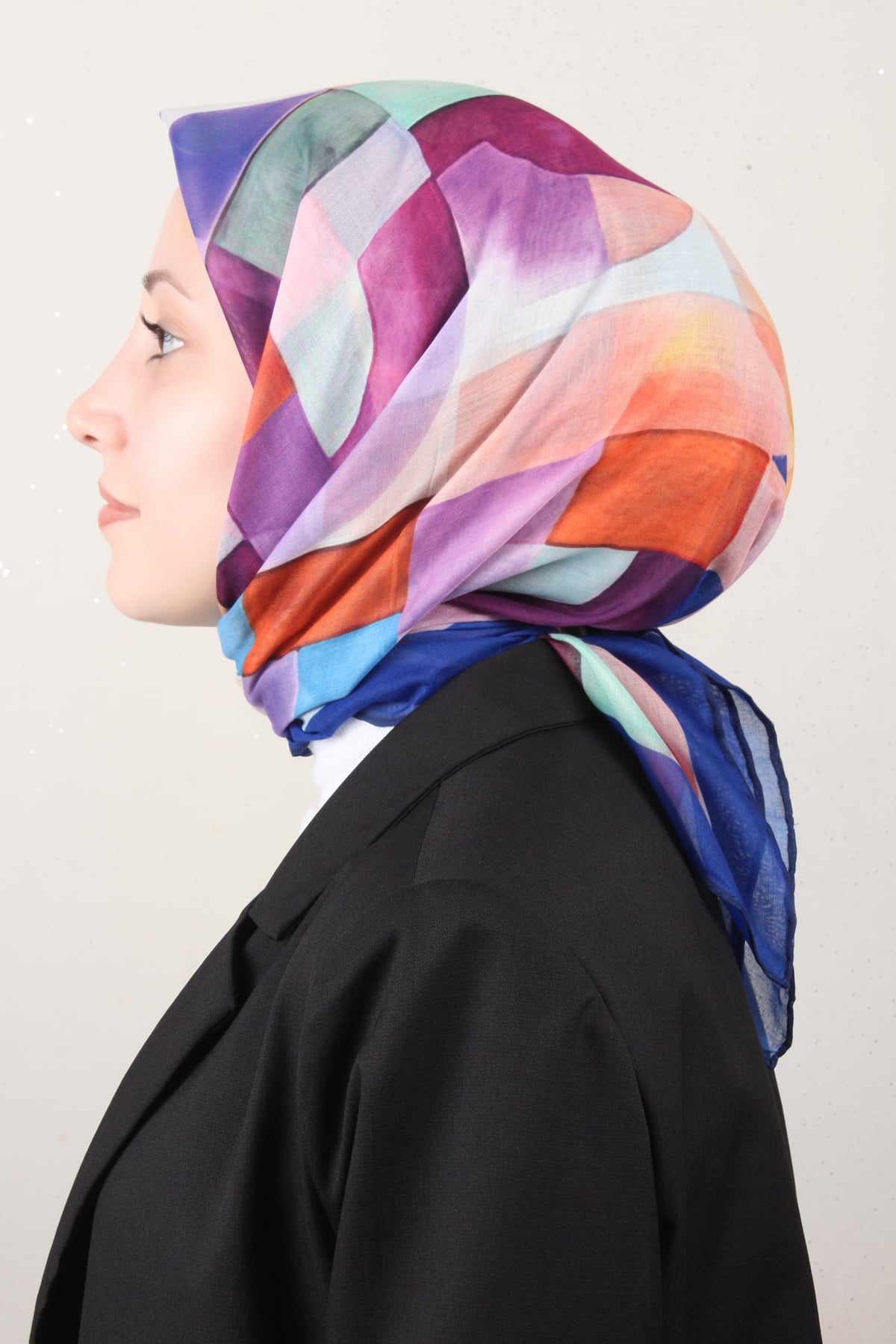 Lavina Fresh Eşarp 2793-7 Saks Mavisi