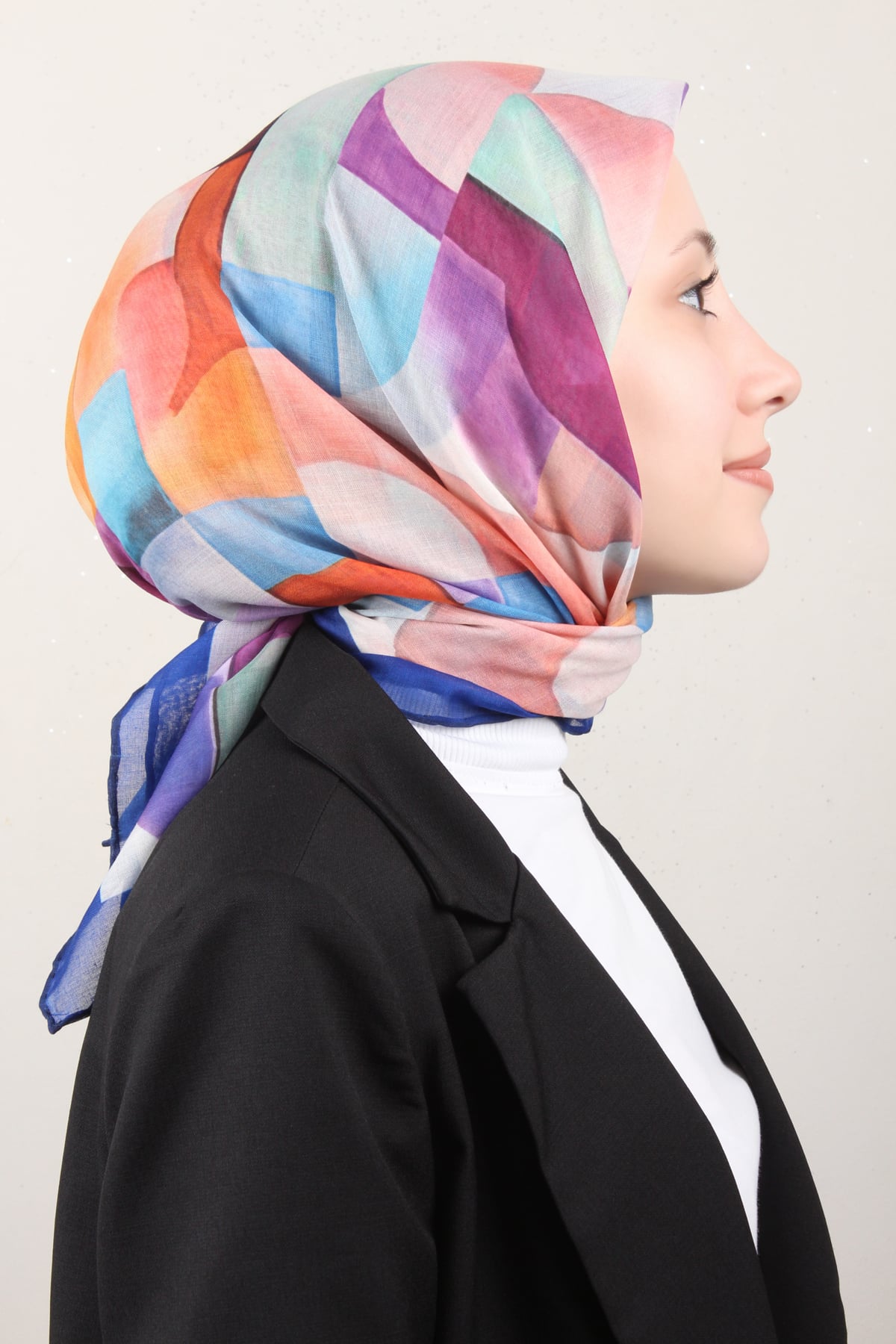 Lavina Fresh Eşarp 2793-7 Saks Mavisi